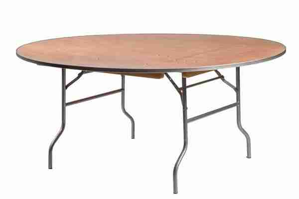 72” Round Wood Banquet Table