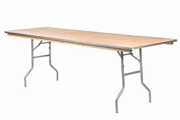 8' Wooden Rectangular Tables