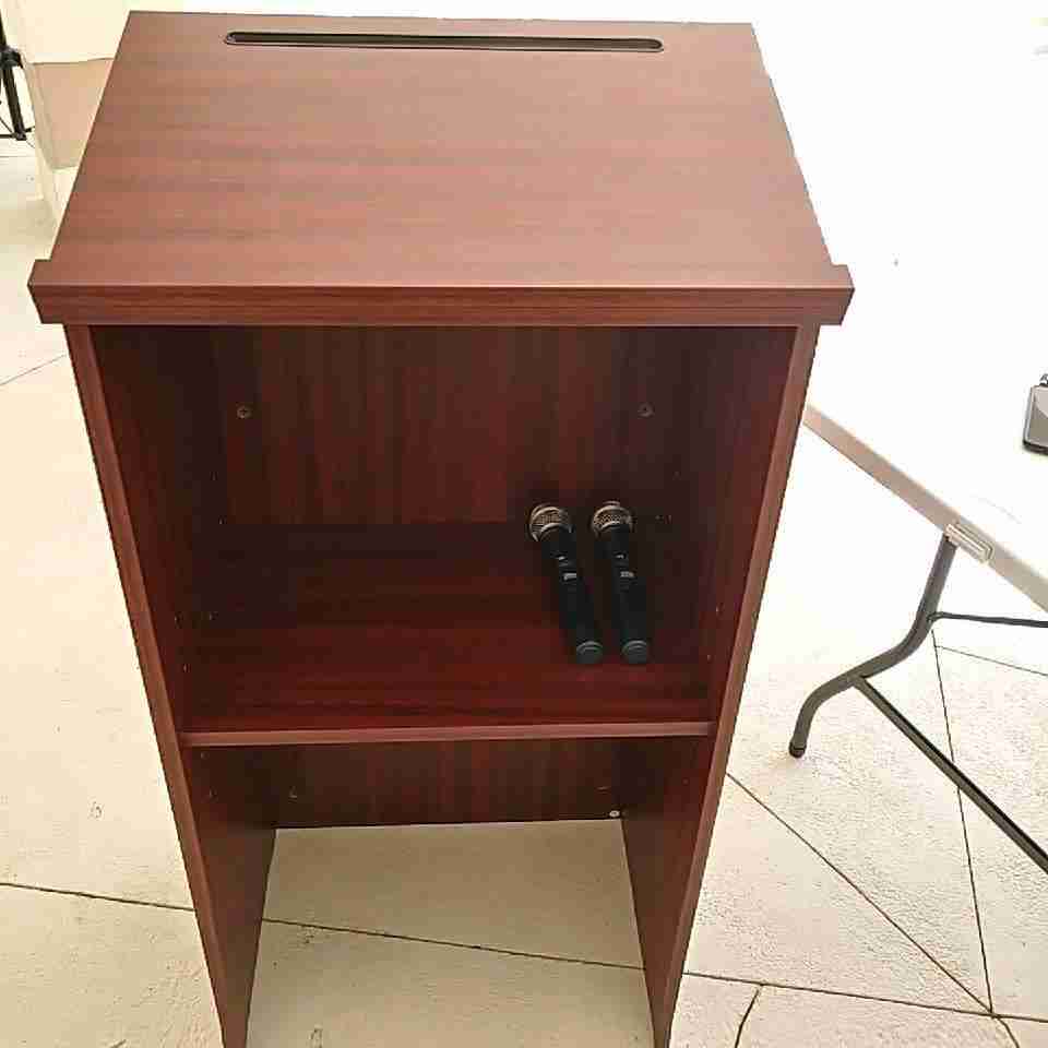 Podium With Microphones