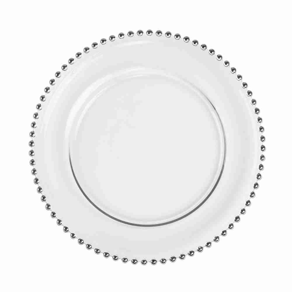 white charger plates