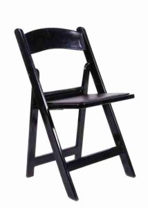 black folding padded chairs