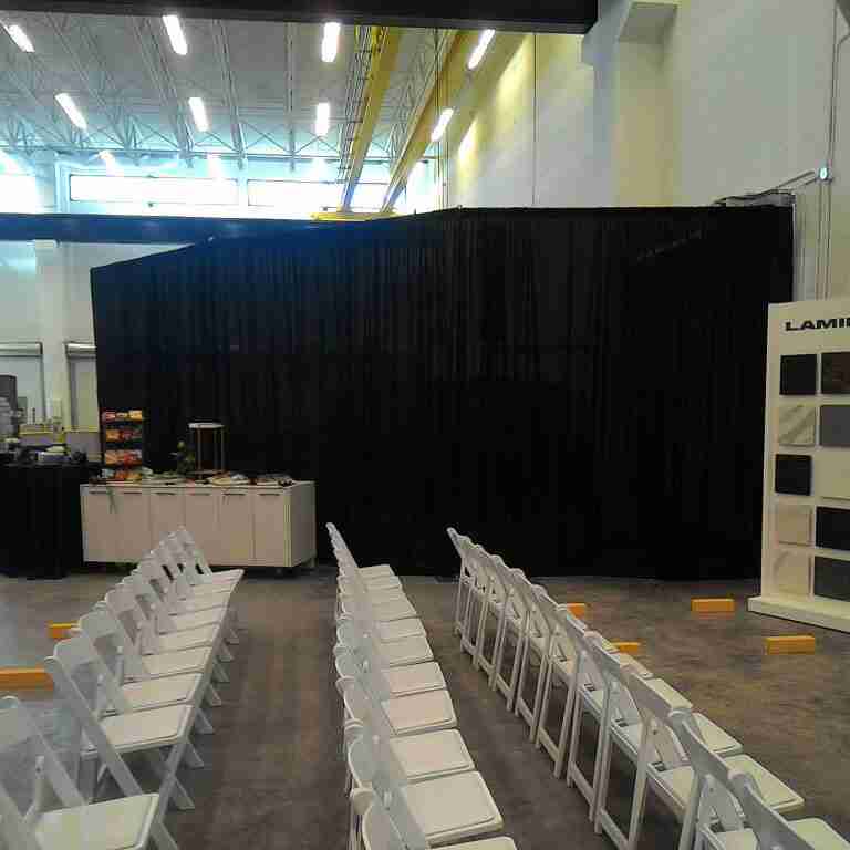 Black Pipe And Drapes