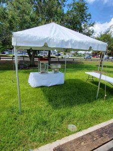 party tents prevent rain and sunburns