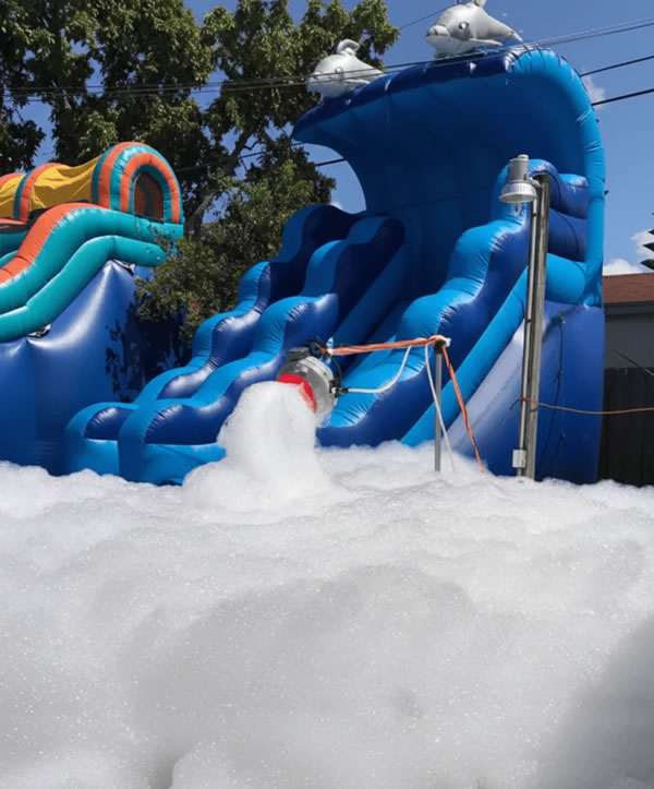 Water Slide Rental With Foam Machine